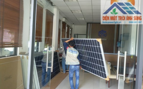 Hệ thống điện mặt trời bám tải VP CTY Hoàng Đông