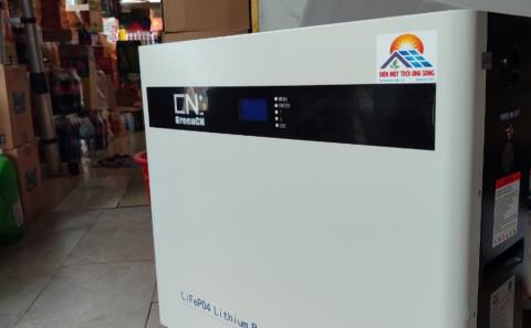 Điện mặt trời lưu trữ 5.5kwp và 6.6kwp . pin lưu 5kwh, 10kwh,15kwh